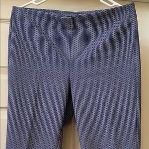 Adrianna Papell Jacquard Pull On Elastic waist trouser Blue Women’s  pants 10